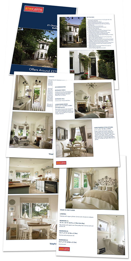 BTW Cairns' brochure showing that 21 Cherryvalley Park in Belfast was for sale.