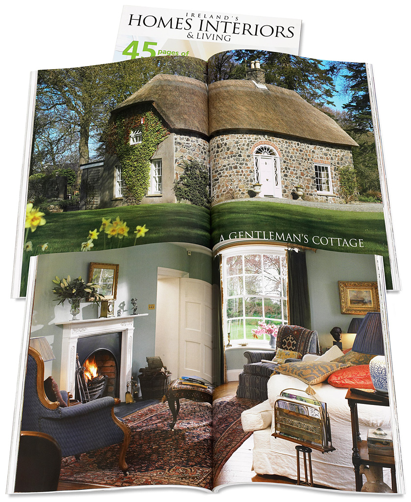 Pages in the May 2005 issue of Ireland's Homes Interiors & Living magazine featuring Philip Pitman's cottage located near Templepatrick in County Antrim.