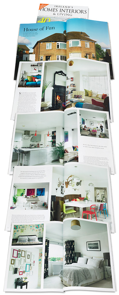 Pages 82 to 93 in the November 2018 issue of Ireland's Homes Interiors and Living magazine featuring Deborah & Graham Swail's semi-detached house in the Belmont area of Belfast.