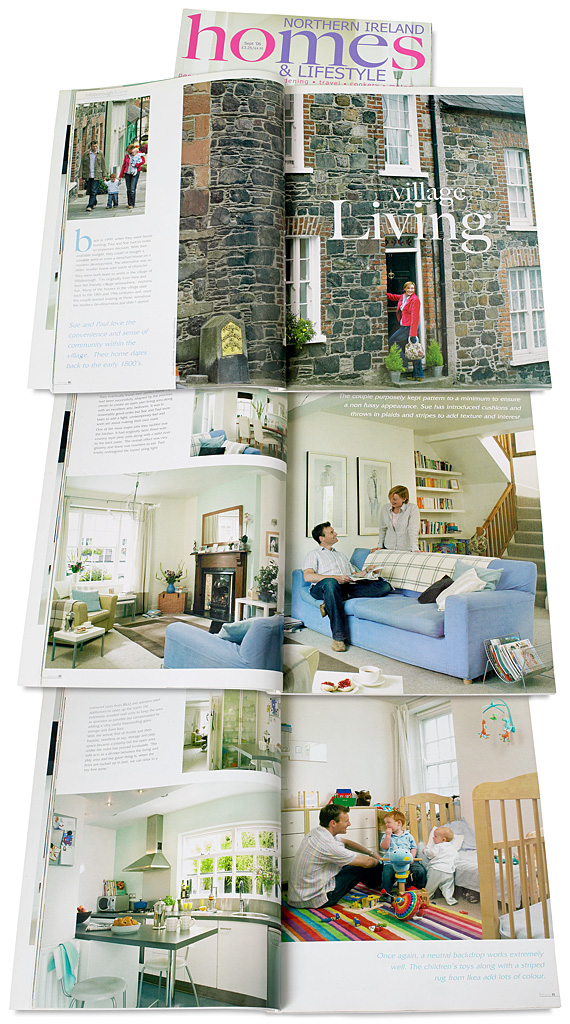 Pages 30 to 36 in the September 2006 issue of Northern Ireland Homes & Lifestyle magazine featuring Sue and Paul Moore's open-plan townhouse in the County Down village of Hillsborough.