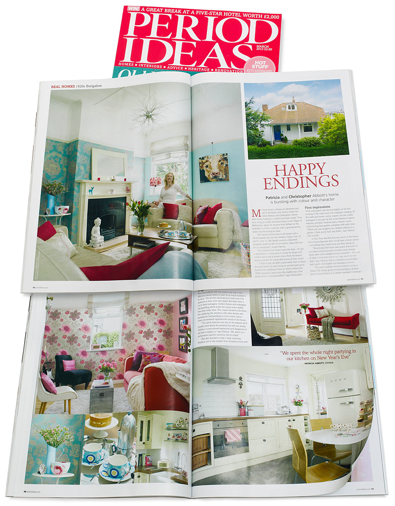 Pages 54 to 60 in the March 2013 issue of Period Ideas magazine - featuring Patricia & Paul Abbott's detached cottage in the County Down town of Bangor.