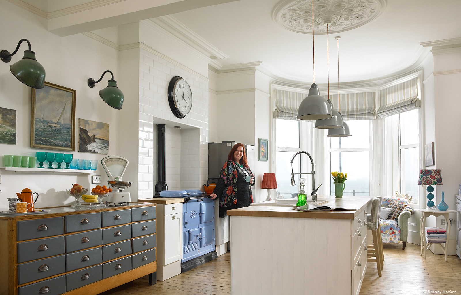 Keri Johnson in the kitchen of her townhouse which overlooks Ballyholme Bay in the County Down seaside town of Bangor.