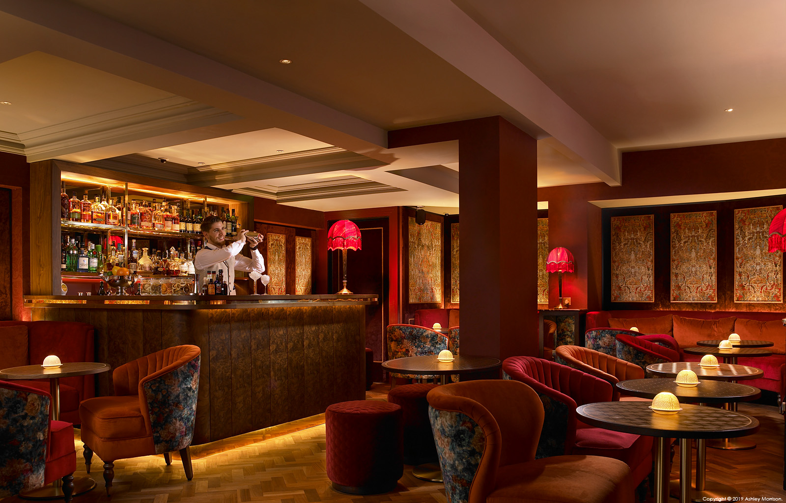 The Ruby Room Bar in the Dylan Hotel which is Dublin's leading five star boutique hotel.