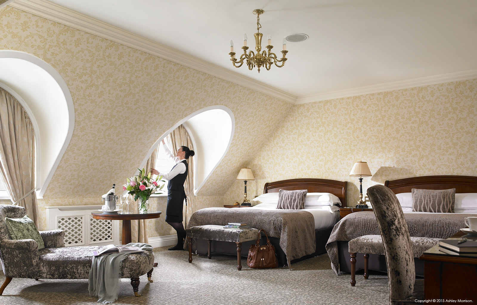 Superior bedroom suite at Killarney Park Hotel in the Irish county of Kerry.